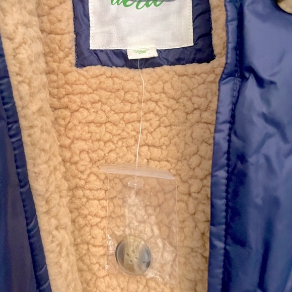 AERIE➕Quilted Parka Faux Fur Collar Sherpa Lined NEW - Picture 5 of 8